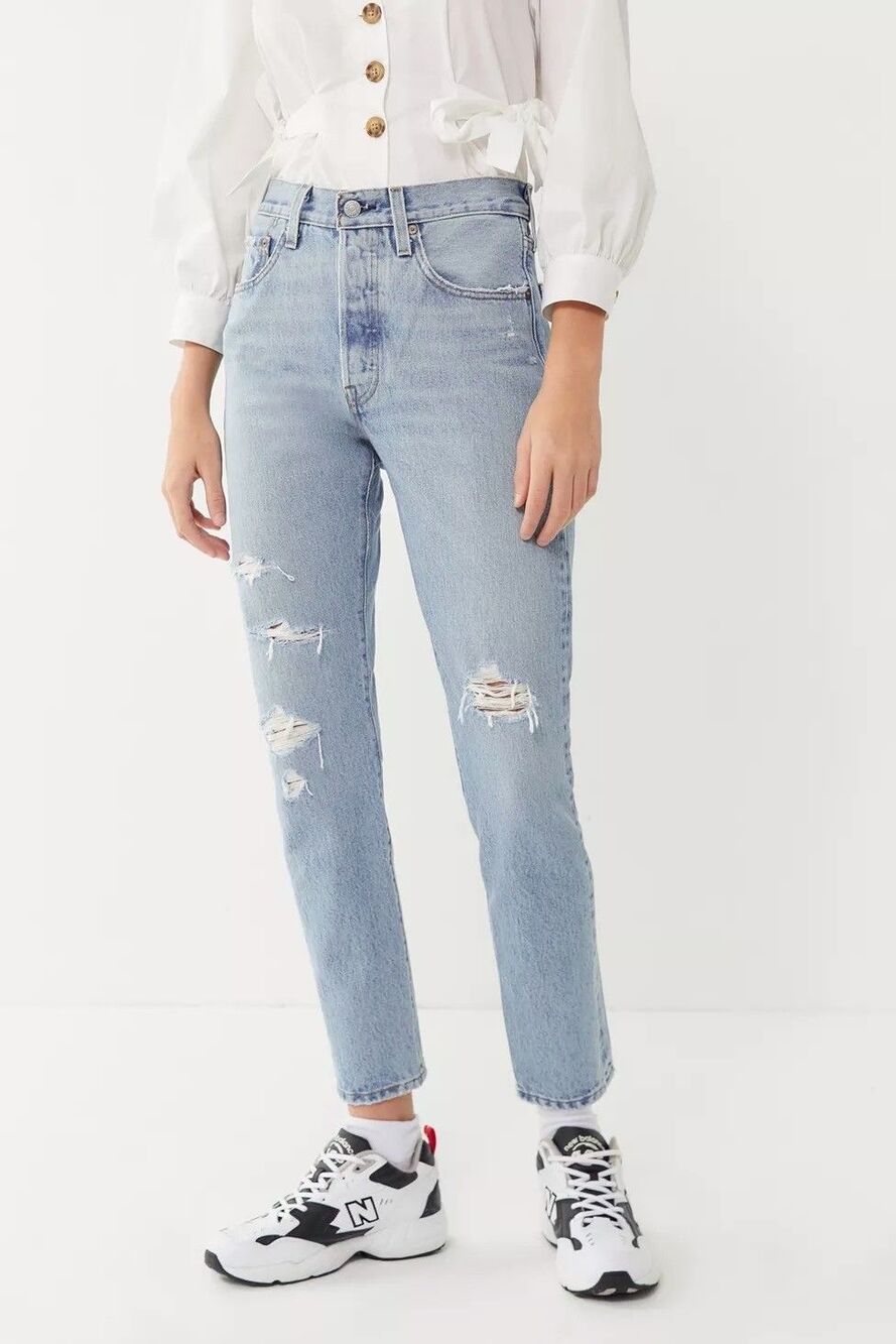 NWT Levi's Premium 501 Skinny Ankle Made in USA Jeans High Rise Women 30x28 (J5)